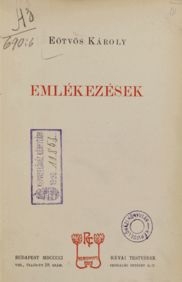 Eötvös Károly: Emlékezések