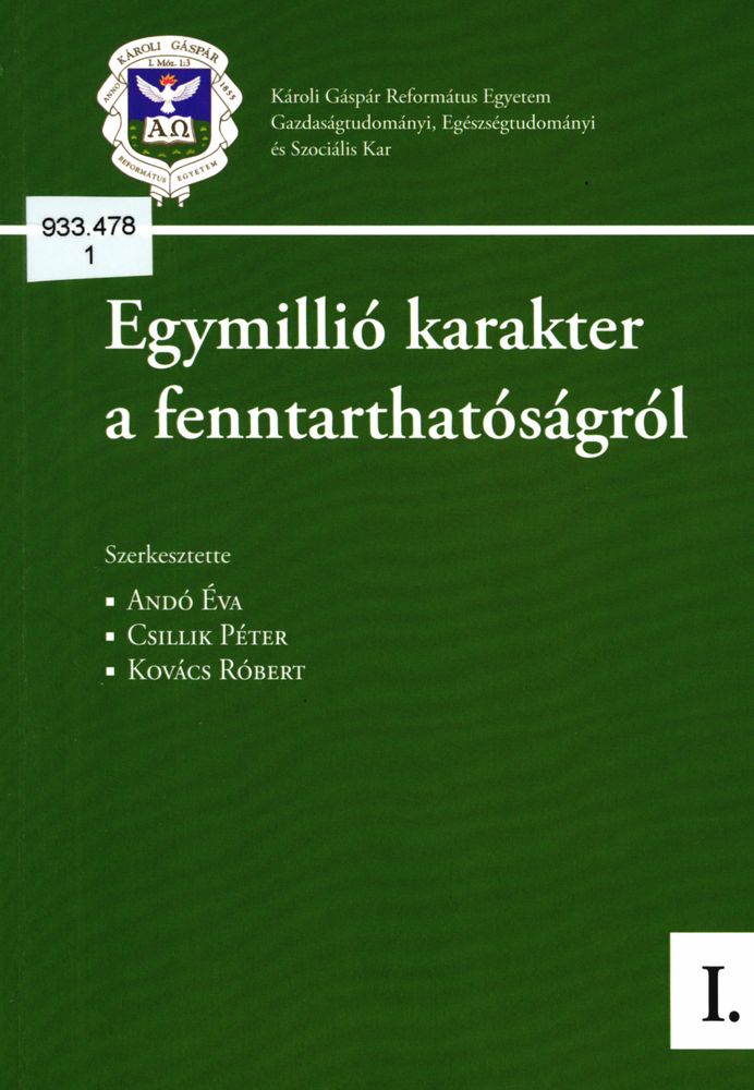  Egymillió karakter a fenntarthatóságról