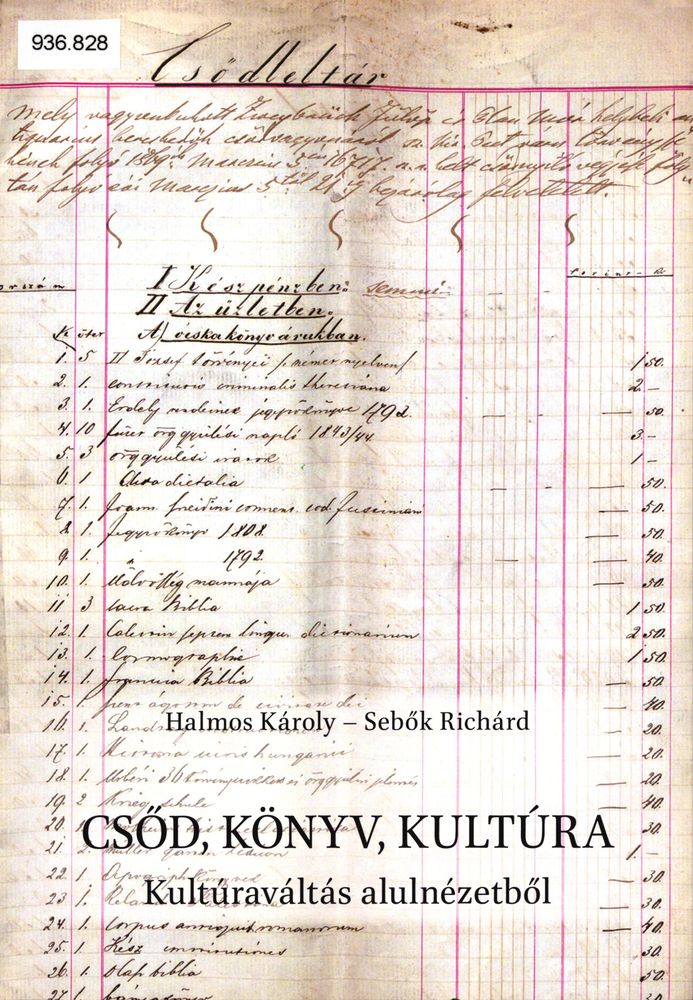 Csőd, könyv, kultúra : kultúraváltás alulnézetből