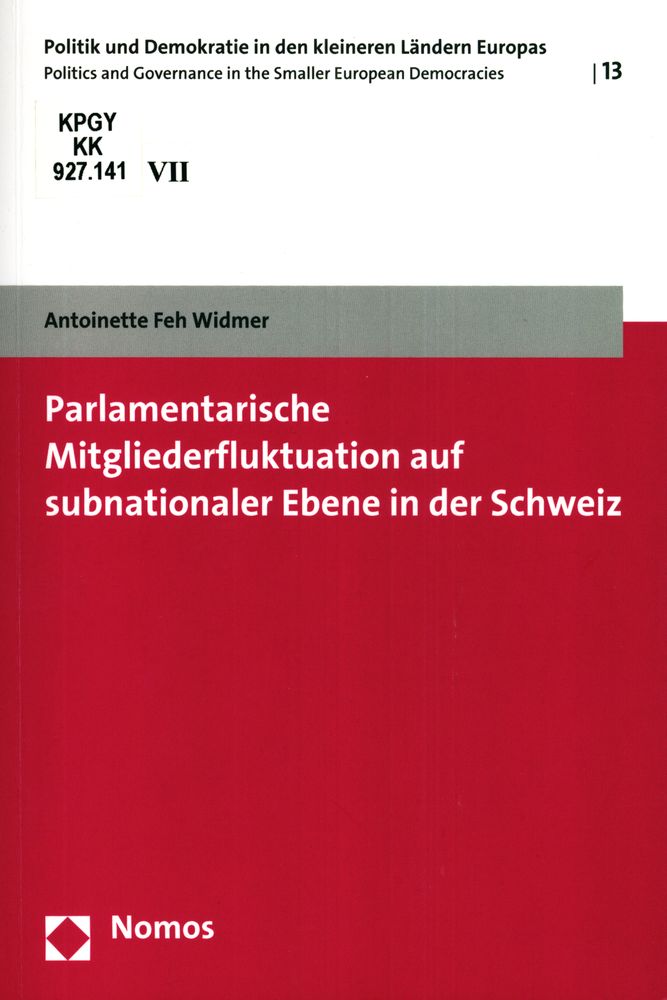  Parlamentarische Mitgliederfluktuation auf subnationaler Ebene in der Schweiz